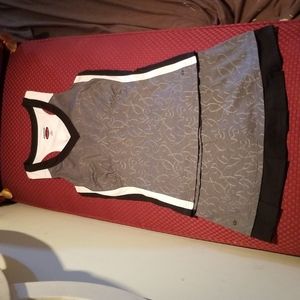 2-piece Bolle High Performance Grey Black White Med Top and Small Skirt Skort